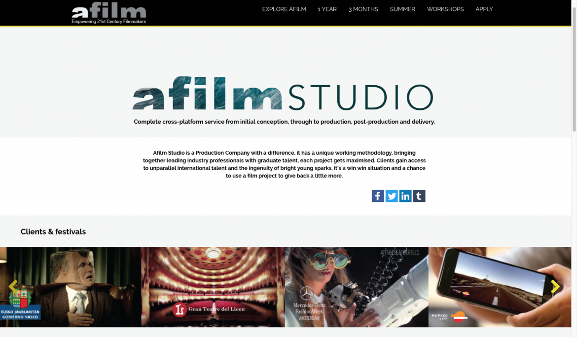 Afilm Studio new web