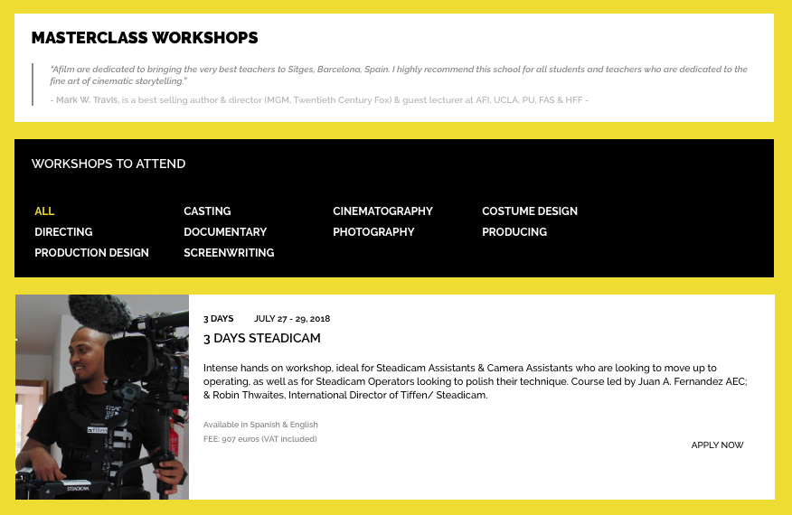 Afilm Summer Film Workshops